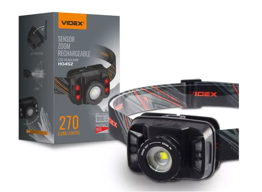 Videx LED Fejlámpa natúrfehér újratölthető akkumulátorral H045Z Gyors kiszállítás
