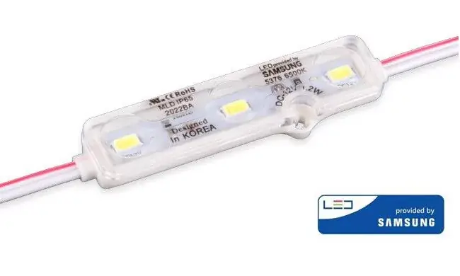 Legjobb ár MasterLED 3 LED/db 12 V-os vízálló hideg fehér víztiszta LED modul