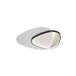 Expressz szállítás Stone Seine 48W-os 490x400mm 3000-6500K fekete-fehér színű távirányítós mennyezeti lámpa
