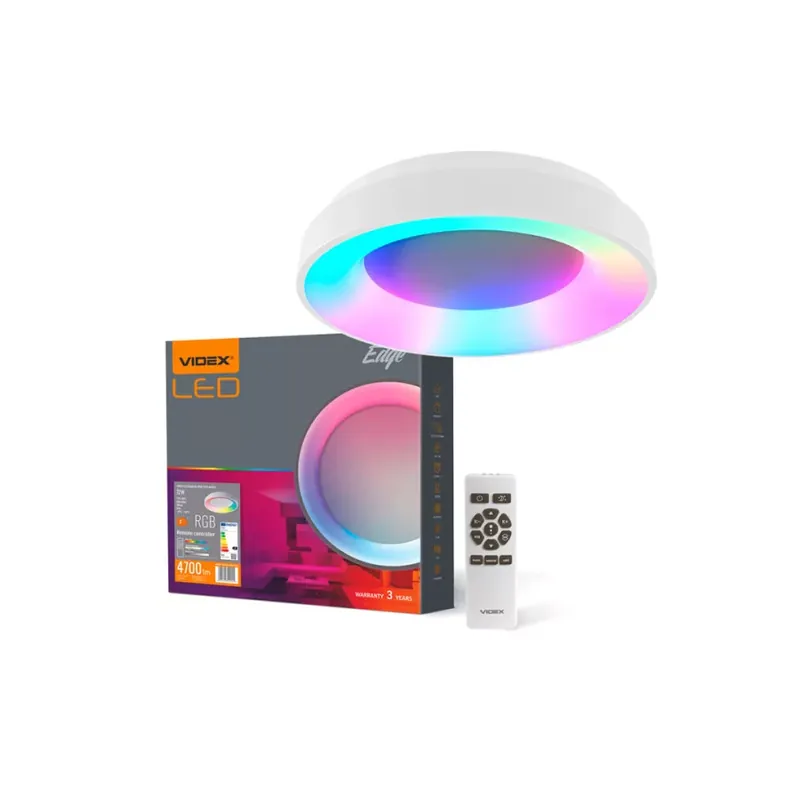 Videx EDGE 72 W-os RGB fehér LED távirányítós mennyezeti lámpa Különleges ajánlat