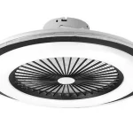 MasterLED Rodos 72 W-os 600 mm fekete-fehér LED távirányítós mennyezeti lámpa beépített ventillátorral Expressz szállítás