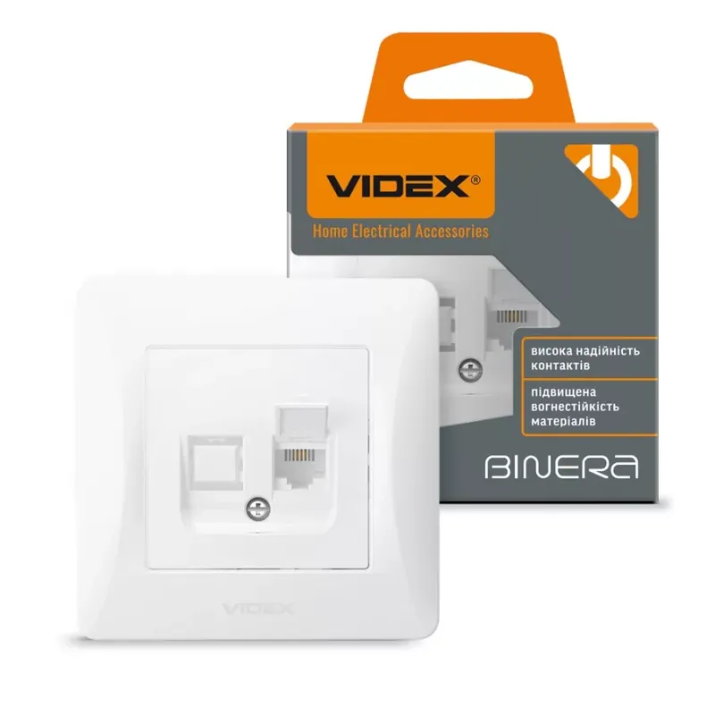 Videx Binera CAT3 fehér színű fali telefoncsatlakozó aljzat (20/120) Gyors kiszállítás
