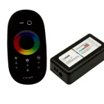 EcoLight RGB távirányító fekete színű + 1 db vezérlő 18A 216W RF Árcsökkenés
