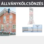 ZARGES KÖLCSÖNZÉS ÁLLVÁNY ABCD ELEM, KAUCIÓ 250000,- FT Újdonság