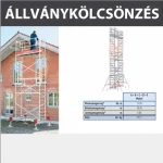 Árcsökkenés ZARGES KÖLCSÖNZÉS ÁLLVÁNY ABCDE ELEM,KAUCIÓ 300.000,-FT