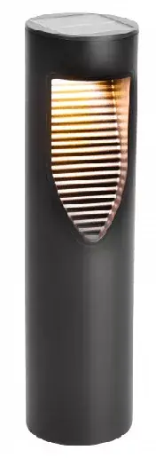 Azonnal elérhető EcoLight napelemes fekete állólámpa beépített alkonykapcsolóval SSO-3