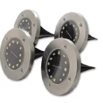 MasterLED Földbe szúrható 1 W-os kerek napelemes lámpa 12 SMD Különleges ajánlat