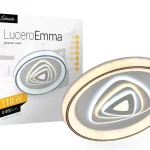 Lucero Emma 110 W-os 50 cm átmérőjű fehér LED távirányítós és mobil applikációval vezérelhető mennyezeti lámpa Legnépszerűbb