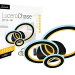 Szuper ajánlat Lucero Chase 115 W-os 50 cm átmérőjű fekete LED távirányítós és mobil applikációval vezérelhető mennyezeti lámpa