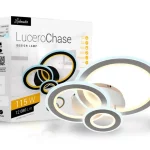 Olcsóbb Lucero Chase 115 W-os 50 cm átmérőjű fehér LED távirányítós és mobil applikációval vezérelhető mennyezeti lámpa
