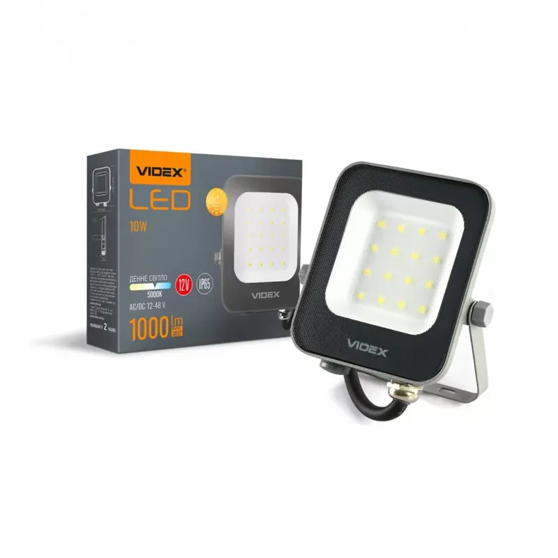 Videx F3e 10w 1000lm 5000K AC/DC 12-48 V LED reflektor Biztonságos fizetés