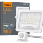 Videx Luka 30 W-os mozgásérzékelős natúrfehér LED reflektor Különleges ajánlat