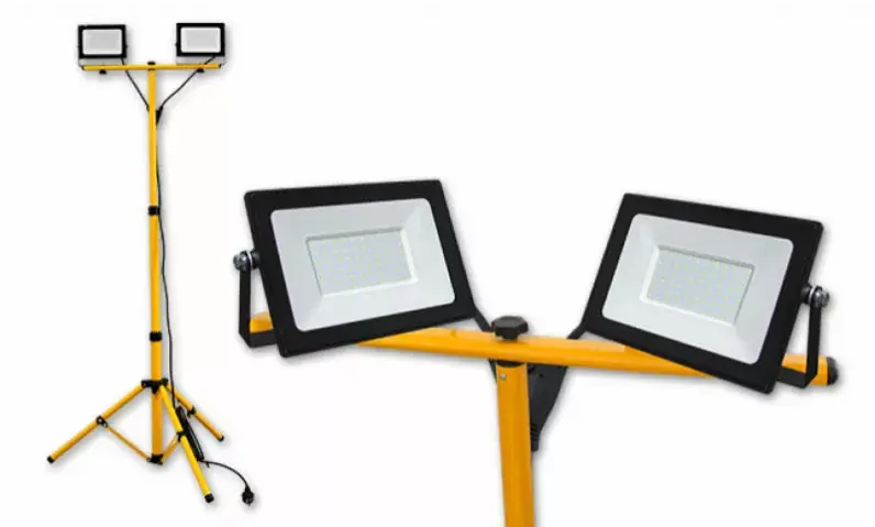 MasterLED Tiga 2x50 W-os hidegfehér LED reflektor dupla állvány Olcsóbb