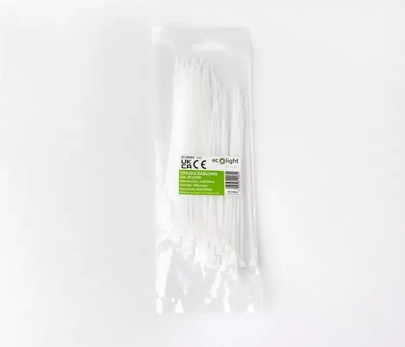 Nézd meg most EcoLight Kábelkötegelő OK-25150W 2 5X150 mm fehér 100 db-os kiszerelés