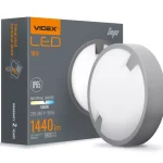 Videx Inga 18 W-os ø220 mm kör alakú natúr fehér antracit színű mennyezeti lámpa IP65-ös védettségű Expressz szállítás
