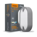 Videx Dana 15 W-os 215x127 mm ovális natúr fehér antracit színű mennyezeti lámpa IP65-ös védettségű Szuper akció