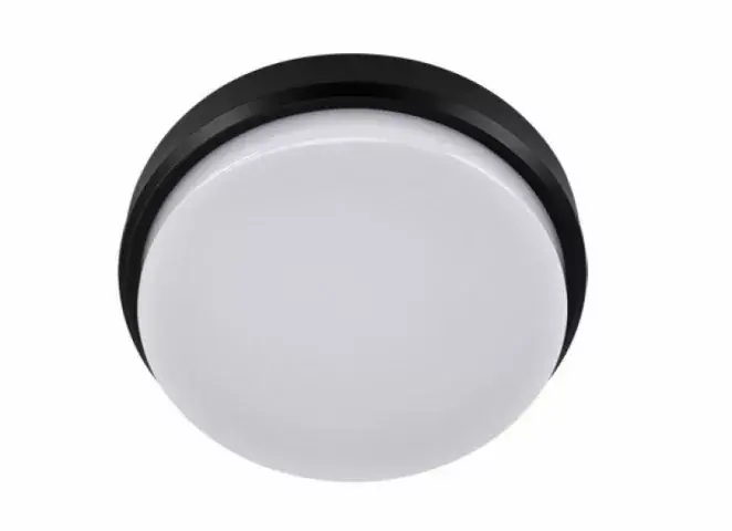 Gyors szállítás Strühm Aron 12 W-os ø175 mm kerek natúr fehér fekete mennyezeti lámpa IP65-ös védettségű