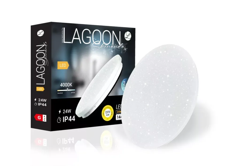 Lagoon Skinande 24 W-os ø320 mm kerek natúr fehér mennyezeti lámpa IP44-es védettségű Utolsó esély