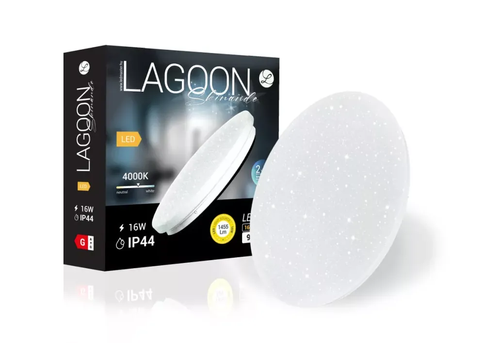 Lagoon Skinande 16 W-os ø230 mm kerek natúr fehér mennyezeti lámpa IP44-es védettségű Vedd meg most