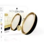 Skön Leia Liten 24 W-os ø330 mm kerek natúr fehér fekete-arany színű mennyezeti lámpa IP20-as védettségű Gyors kiszállítás