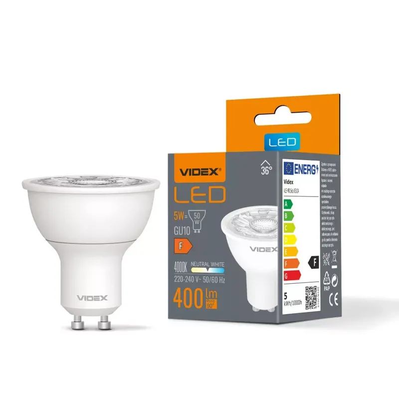 Biztonságos vásárlás Videx GU10-es foglalatú 5 W-os LED izzó natúr fehér