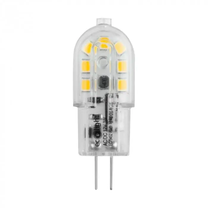 Vedd meg online EcoLight G4 foglalatú 3 W-os SMD LED izzó meleg fehér