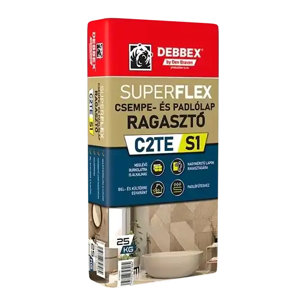 Den Braven SUPERFLEX csempe- és padlólap ragasztó C2TE S1 Olcsó