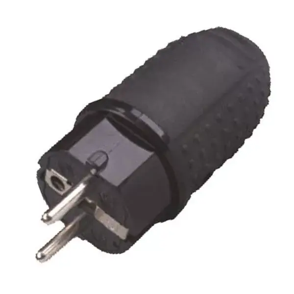 Szuper akció Földelt gumis dugvilla16A 220-240V IP44