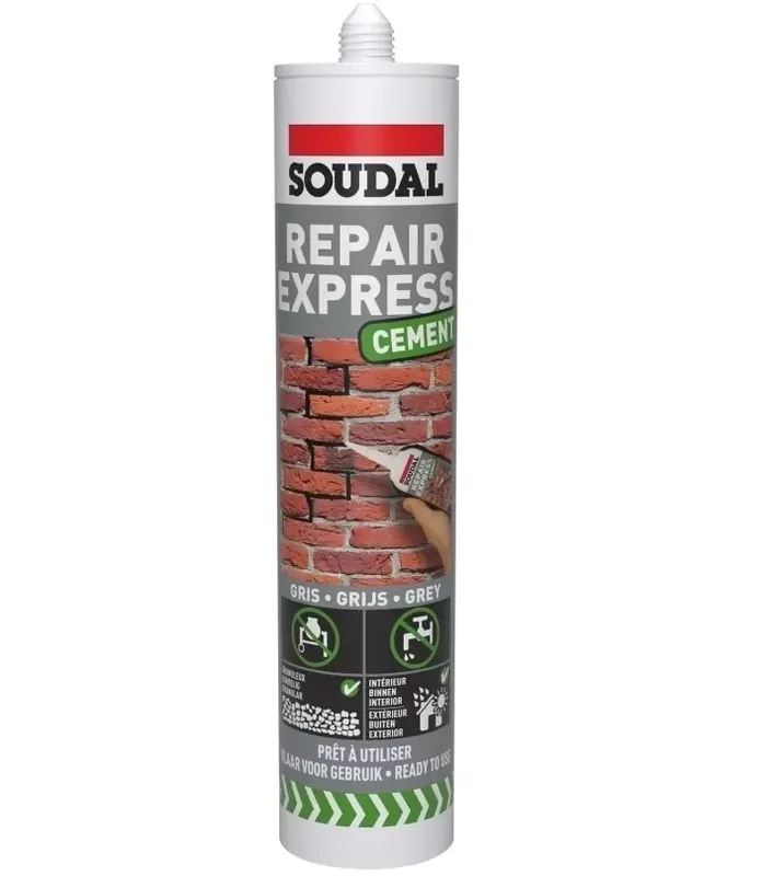 Soudal REPAIR EXPRESS CEMENT- Akril tömítőanyag a cementhez hasonló szemcsés szerkezettel Nézd meg most