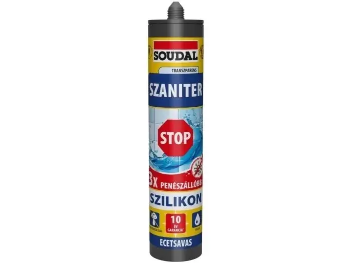 Soudal Szaniter szilikon STOP - Ecetsavas/Fungicid Rendeld meg most