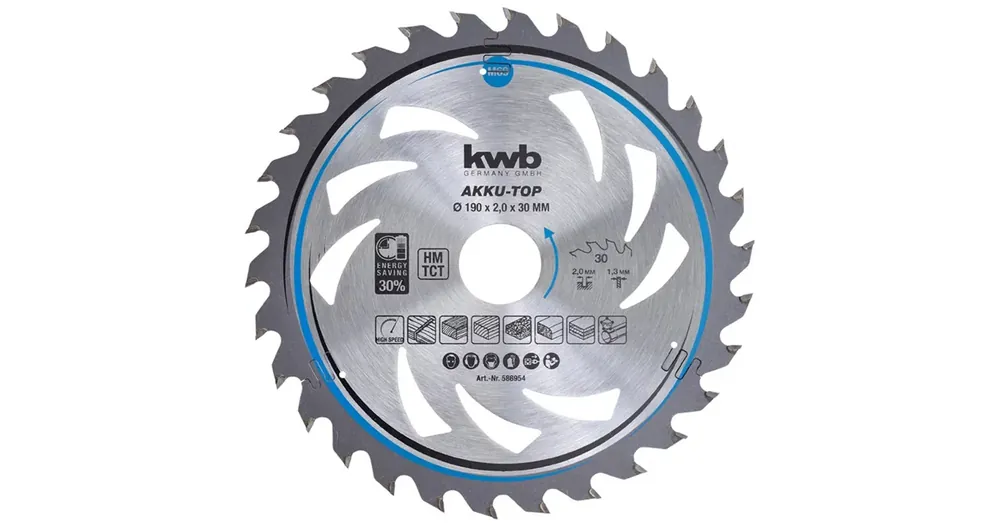 Alacsony ár KÖRFŰRÉSZTÁRCSA D190*30/30F. FÁHOZ , PVC-HEZ AKKU-STOP KWB 49586954