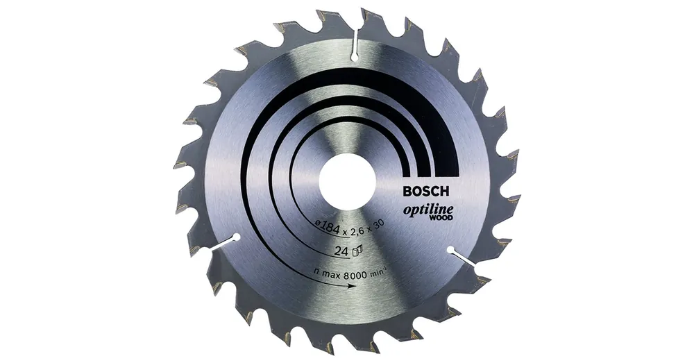 BOSCH 2608640610 KÖRFŰRÉSZTÁRCSA D184*30/24F. FÁHOZ STANDARD OPTILINE WOOD Gyors szállítás
