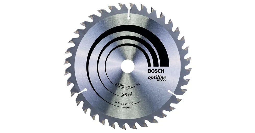 Árengedmény BOSCH 2608640613 KÖRFŰRÉSZTÁRCSA D190*20/16/36F FÁHOZ STANDARD OPTILINE WOOD