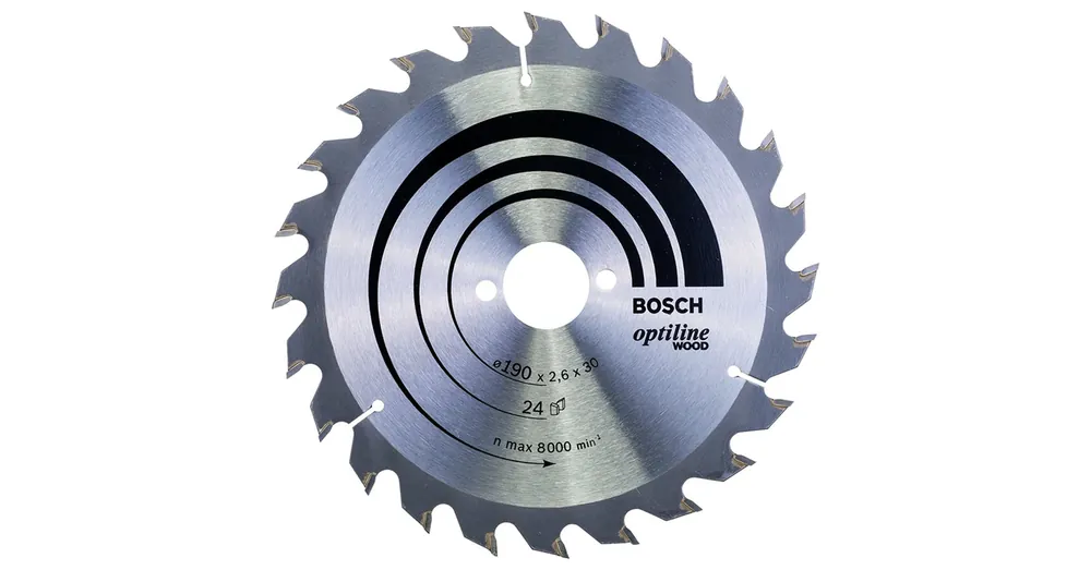 BOSCH 2608640615 KÖRFŰRÉSZTÁRCSA D190*30/24F. FÁHOZ STANDARD OPTILINE WOOD Gyors kiszállítás