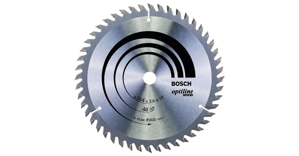 Népszerű BOSCH 2608641181 KÖRFŰRÉSZTÁRCSA D184*16/48F FÁHOZ STANDARD OPTILINE WOOD