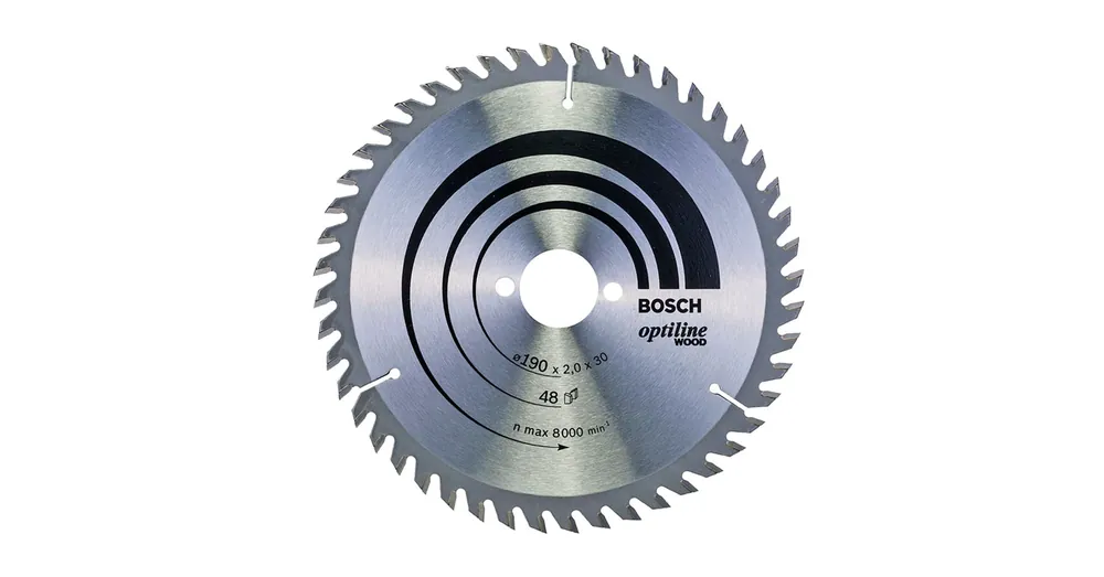BOSCH 2608641186 KÖRFŰRÉSZTÁRCSA D190*30/48F FÁHOZ STANDARD OPTILINE WOOD Gyors kiszállítás