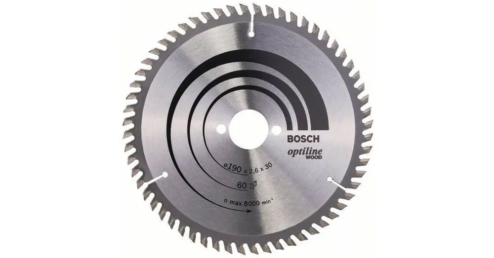 BOSCH 2608641188 KÖRFŰRÉSZTÁRCSA D190*30/60F FÁHOZ STANDARD OPTILINE WOOD Akció