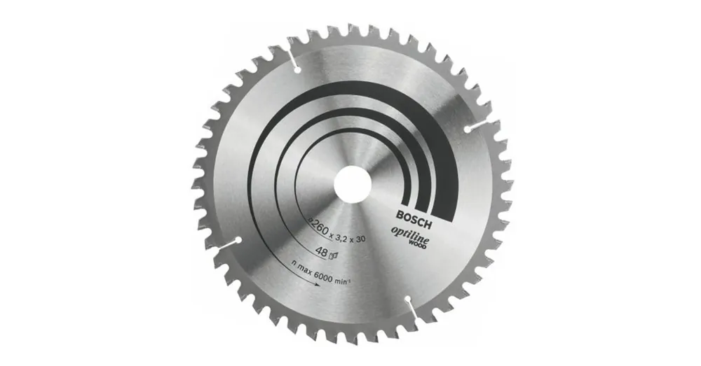 Különleges ajánlat BOSCH 2608641202 KÖRFŰRÉSZTÁRCSA D260*30/48F. FÁHOZ STANDARD OPTILINE WOOD