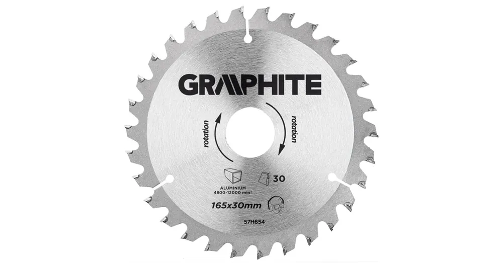 Szezonális akció KÖRFŰRÉSZTÁRCSA D165*30/30F. ALUHOZ GRAPHITE 57H654