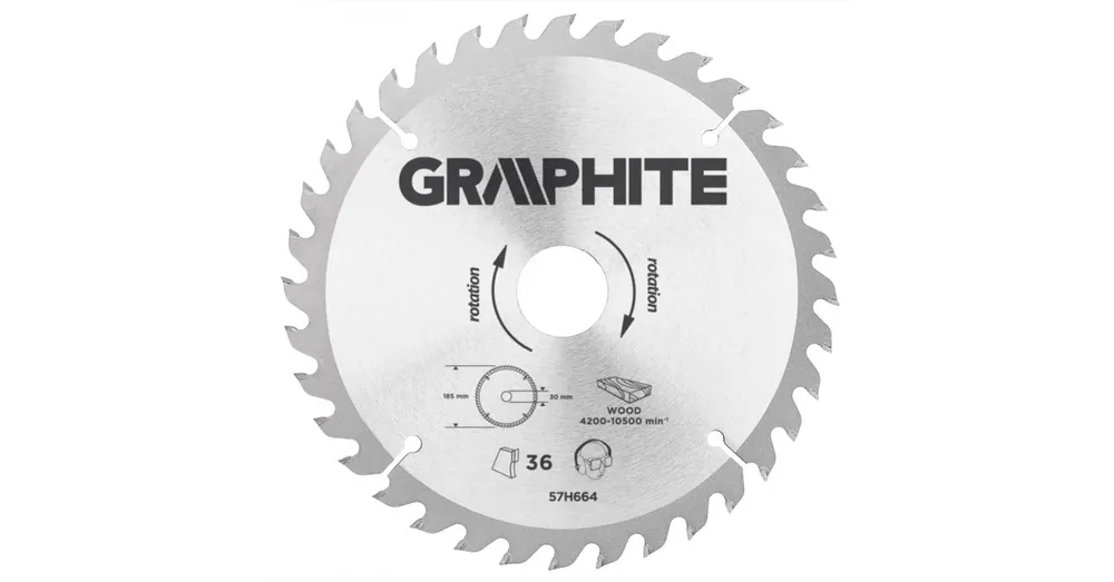 KÖRFŰRÉSZTÁRCSA D185*30/36F. FÁHOZ GRAPHITE 57H664 Gyors szállítás