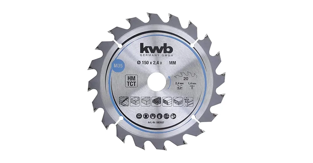 Prémium KÖRFŰRÉSZTÁRCSA D150*16/20F. M33 FÁHOZ, PVC-HEZ HM TCT KWB 49583357