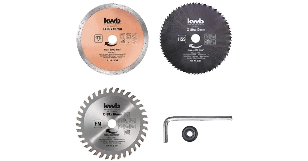 Expressz kézbesítés KÖRFŰRÉSZTÁRCSA KÉSZLET D89*10mm 5DB-OS KWB 49575915