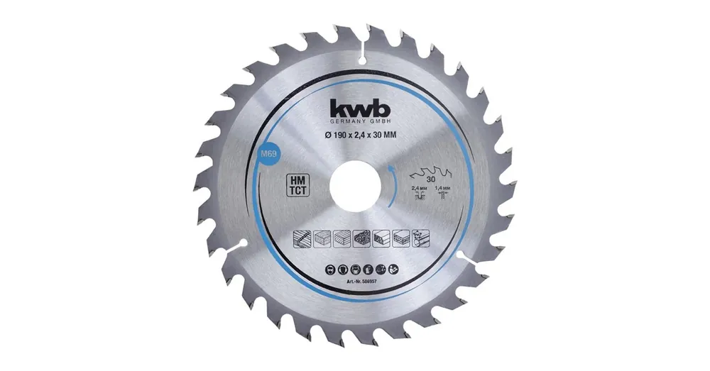 Korlátozott ajánlat KÖRFŰRÉSZTÁRCSA D190*30/30F. M45 FÁHOZ, PVC-HEZ - HM TCT KWB 49586957