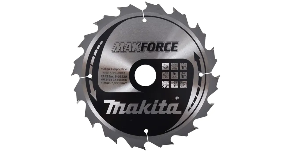 MAKITA B-08230 KÖRFŰRÉSZTÁRCSA D210*30/16F MAKFORCE FÁHOZ Különleges ajánlat