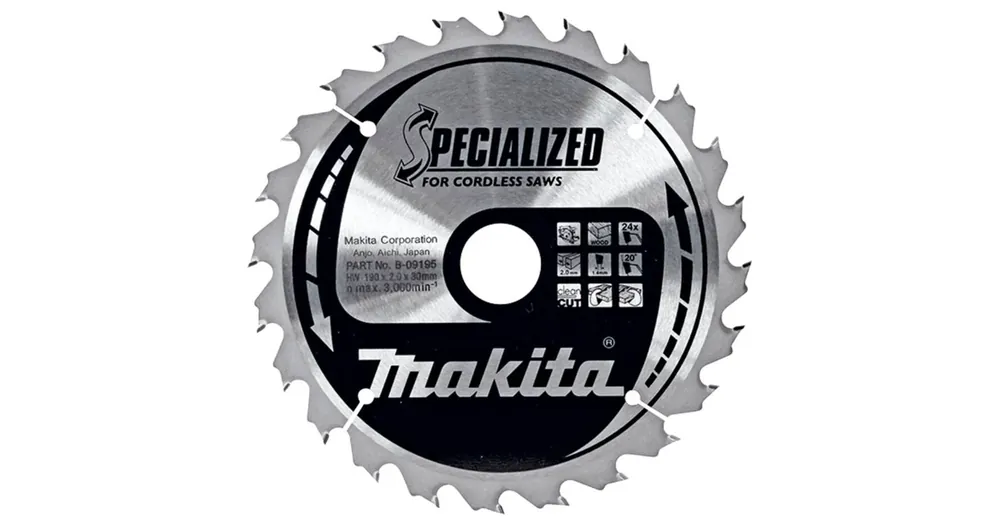 MAKITA B-09195 KÖRFŰRÉSZTÁRCSA D190*30/24F. FÁHOZ Újdonság