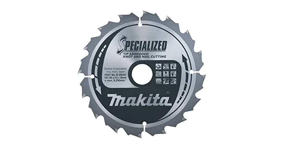 Vedd meg online MAKITA B-09341 KÖRFŰRÉSZTÁRCSA D185*30/16F. FÁHOZ BETÉTFOGAZÁSSAL