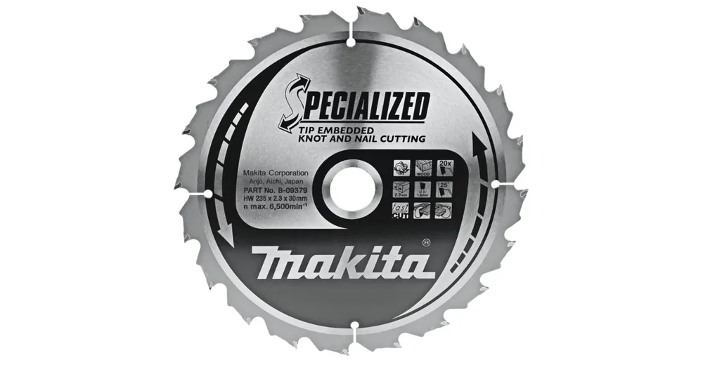 Rendeld meg most MAKITA B-09379 KÖRFŰRÉSZTÁRCSA D235*30/20F. FÁHOZ