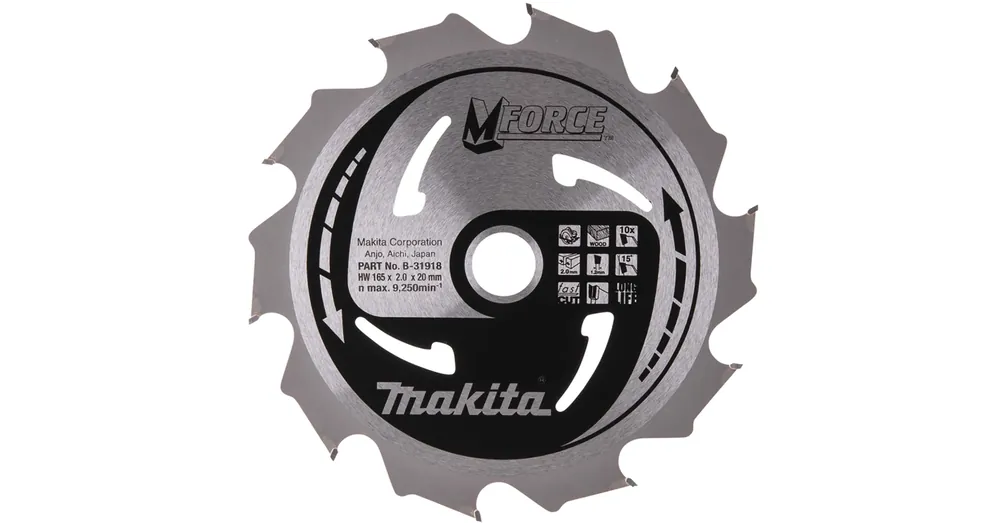 Kiárusítás MAKITA B-31918 KÖRFŰRÉSZTÁRCSA D165*20/10F. MFORCE