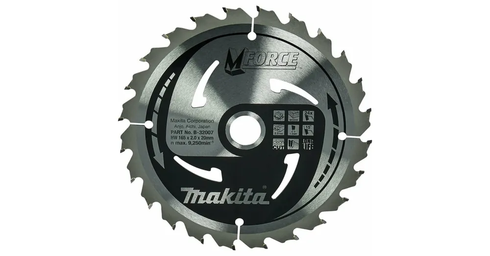 MAKITA B-32007 KÖRFŰRÉSZTÁRCSA D165*20/24F. FÁHOZ MFORCE TÍPUS Biztonságos fizetés