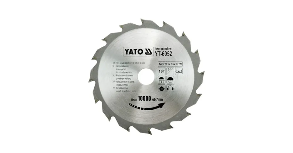 YATO 6052 KÖRFŰRÉSZTÁRCSA D140*20/16F. FÁHOZ Prémium